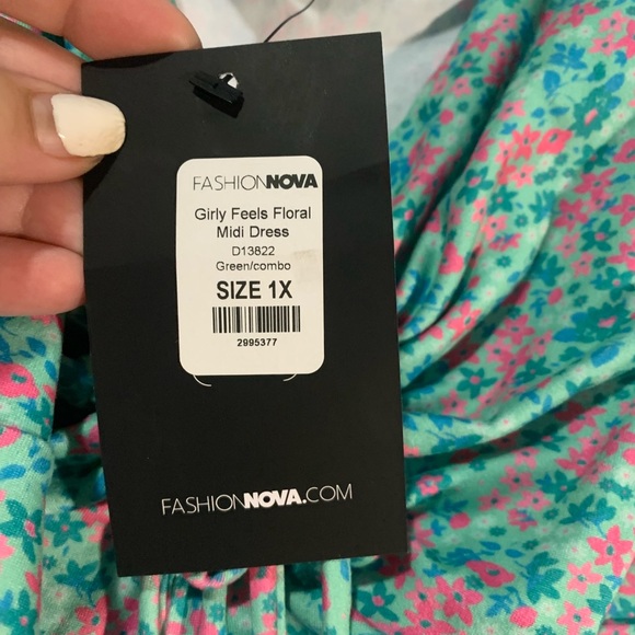 GIRLY FEELS MIDI DRESS FASHION NOVA - Picture 3 of 4